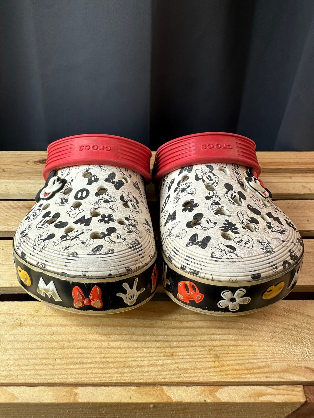 Disney Mickey Mouse x Crocs Kids Off Court Clog White- Size 12 Little Kids